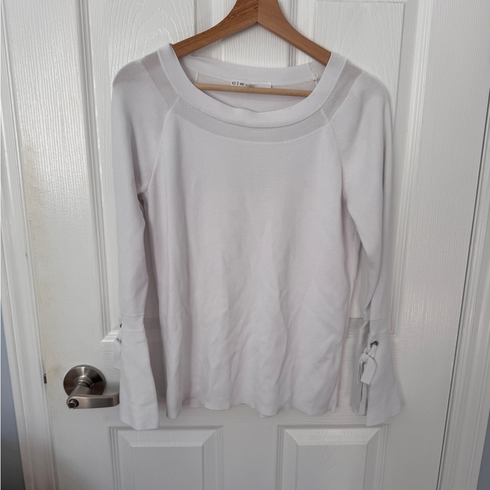 Cleo White Long Sleeve Women's Top
